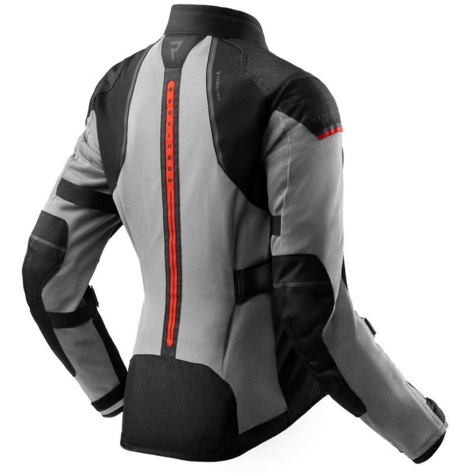Rebelhorn SCANDAL 3 Damen-Motorradjacke Schwarz Grau Rot