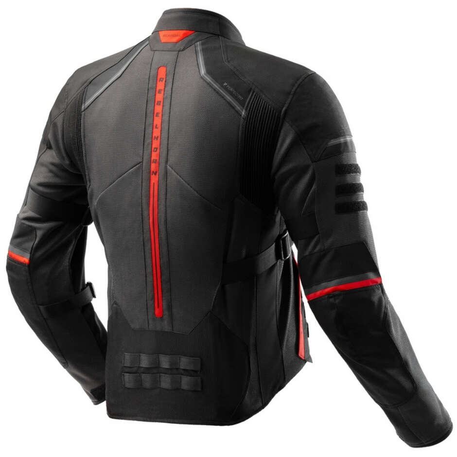 Rebelhorn SCANDAL 3 Motorcycle Jacket Black Dark Grey Red