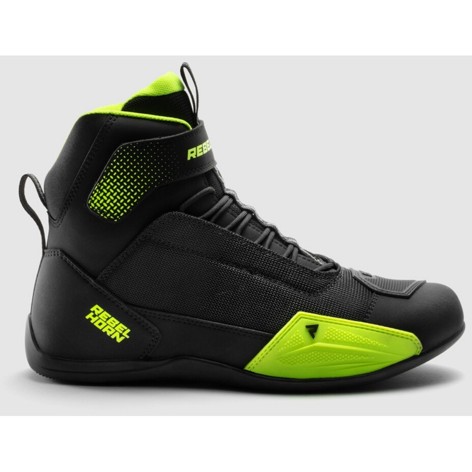 Rebelhorn SWIFT Motorradstiefel Schwarz/Fluoreszierendes Gelb
