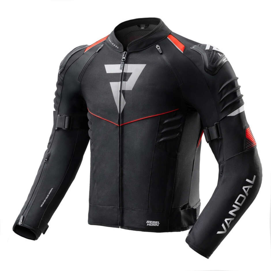 Rebelhorn VANDAL 2 Fabric Motorcycle Jacket Black Red