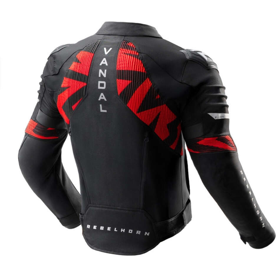 Rebelhorn VANDAL 2 Stoff-Motorradjacke Schwarz Rot