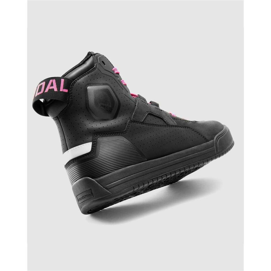 Rebelhorn VANDAL II Lady Women's Motorcycle Shoes Black Pink