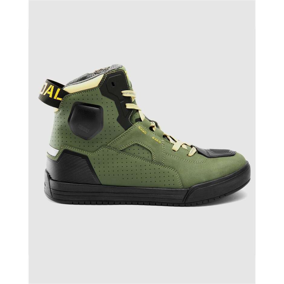 Rebelhorn VANDAL II Motorcycle Shoes Olive Green Orange