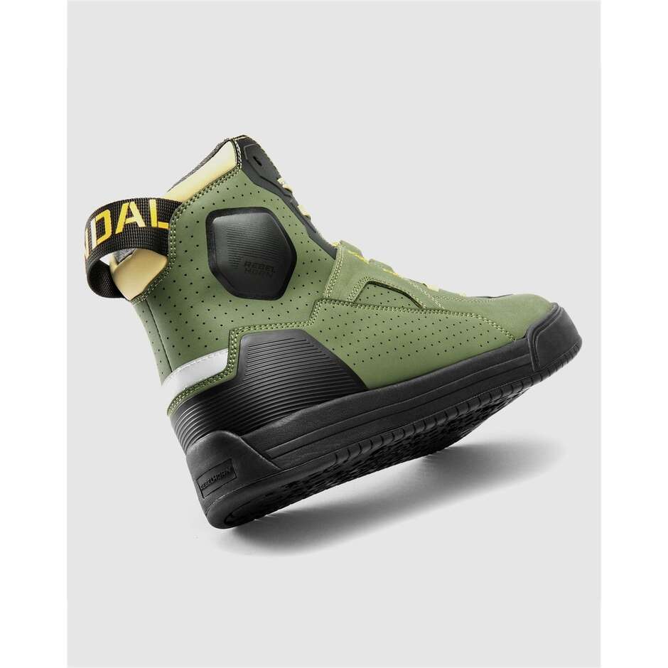 Rebelhorn VANDAL II Motorcycle Shoes Olive Green Orange