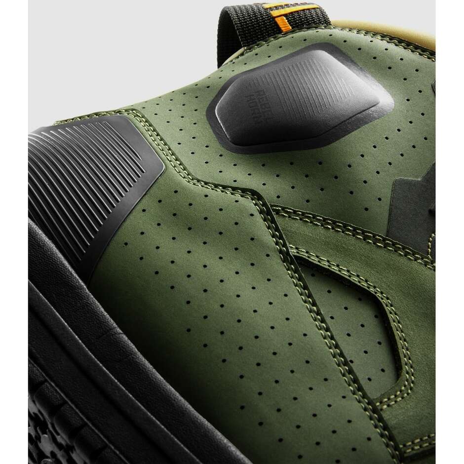Rebelhorn VANDAL II Motorcycle Shoes Olive Green Orange