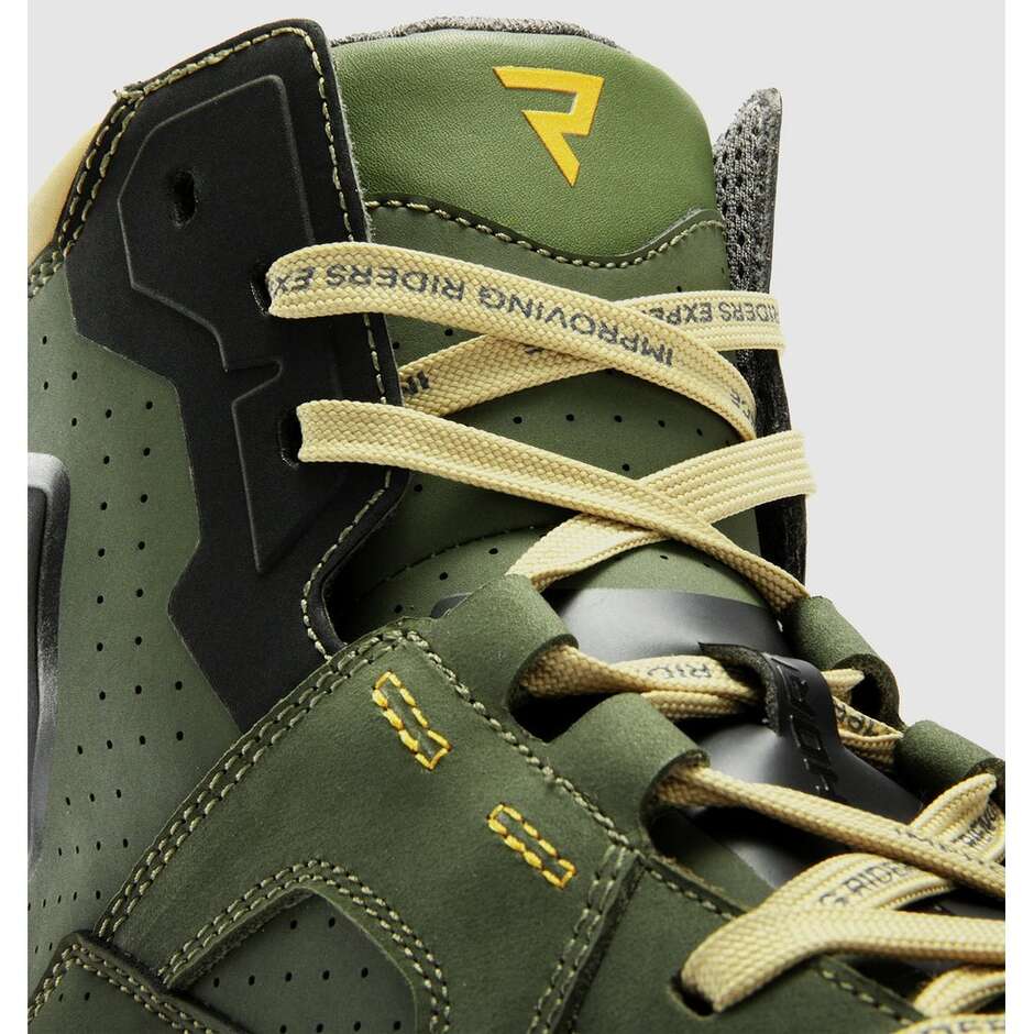 Rebelhorn VANDAL II Motorcycle Shoes Olive Green Orange