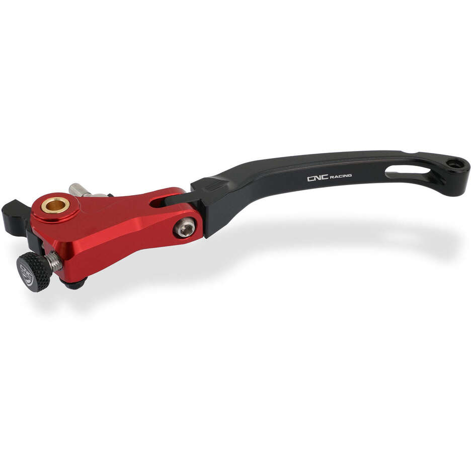 Red Race LCR49 Clutch Lever - Folding CNC Racing Black Red