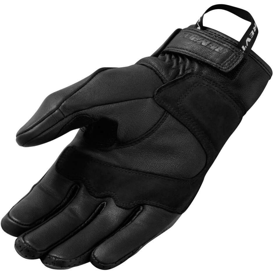 REDHILL Rev'it Leather Motorcycle Gloves Black Gray
