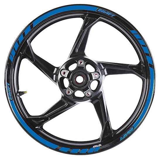 Reflective Wheel Profile Chaft Sticker Blue Color