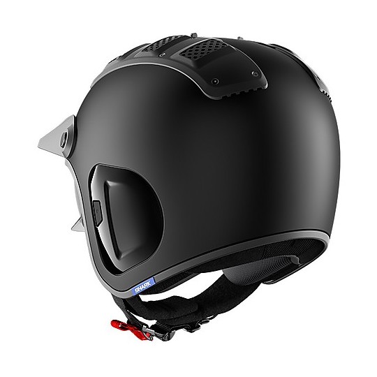 Retro Jet Helmet in Fiber Moto Shark X-DRAK 2 Blank Mat Matt Black