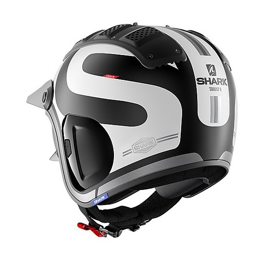 Retro Jet Motorcycle Helmet Shark X-DRAK 2 Thrust-R Mat Black White Anthracite