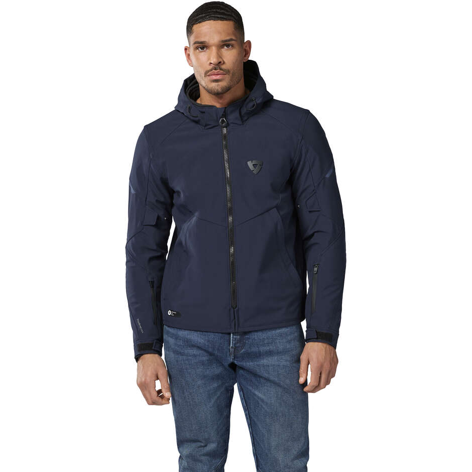 Rev'it Afterburn 2 H2O Motorradjacke Dunkelblau
