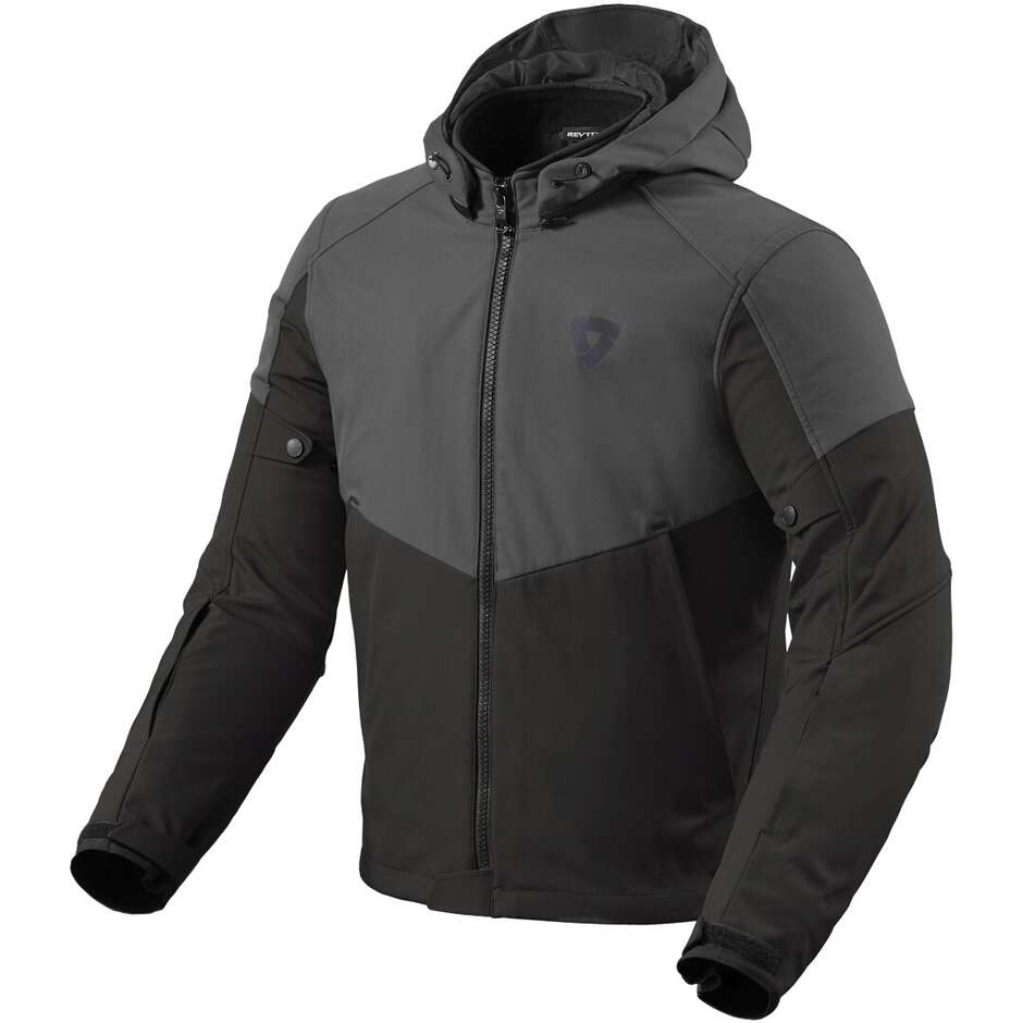 Rev'it AFTERBURN H2O Anthrazitfarbene Motorradjacke aus Stoff