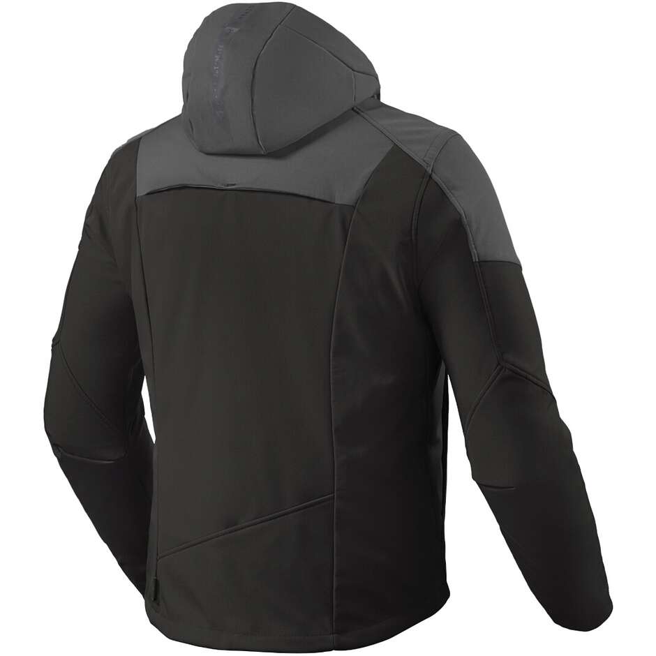 Rev'it AFTERBURN H2O Anthrazitfarbene Motorradjacke aus Stoff