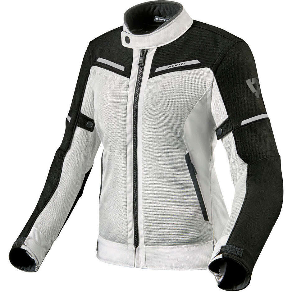 Rev'it AIRWAVE 3 LADY Silver Black Perforated Motorcycle Jacket for Women