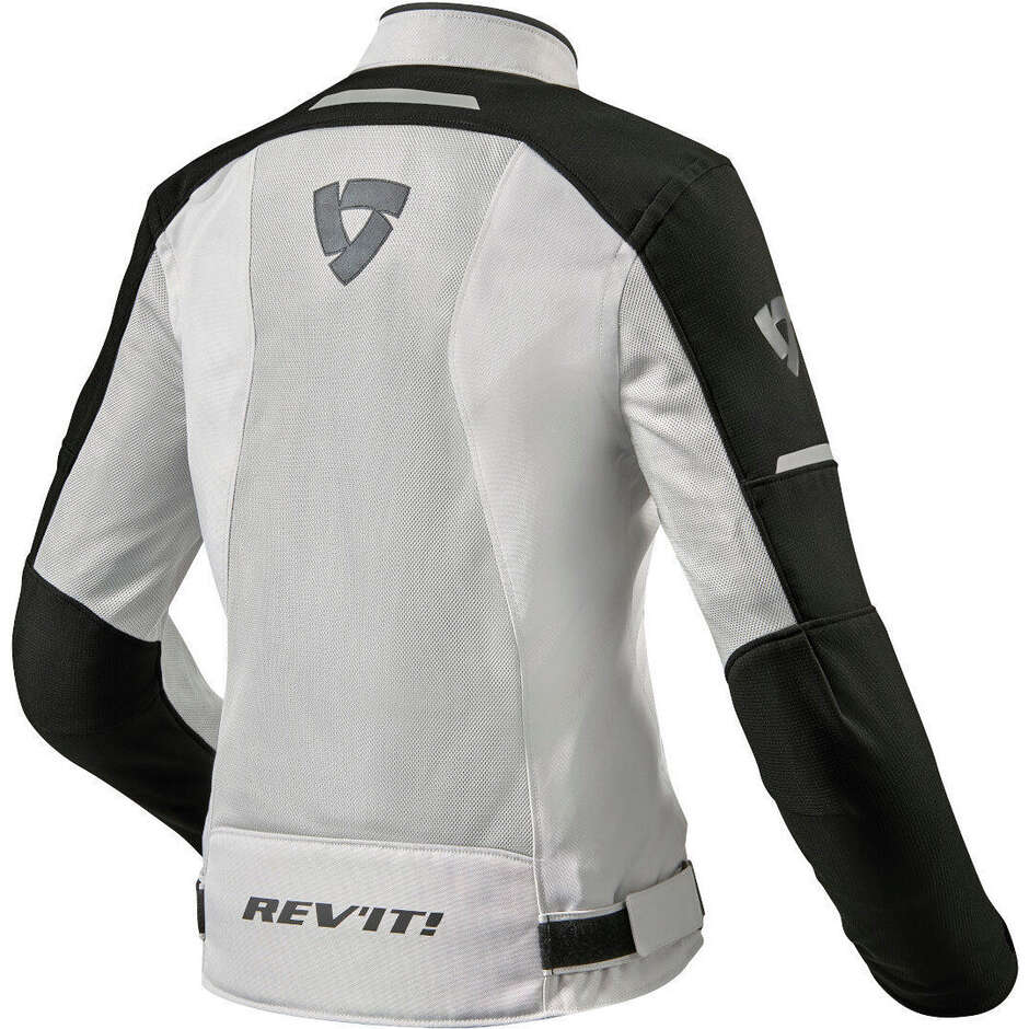 Rev'it AIRWAVE 3 LADY Silver Black Perforated Motorcycle Jacket for Women