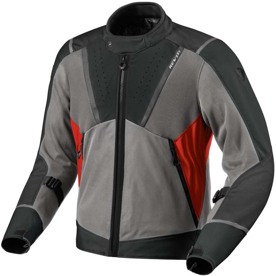 Rev'it AIRWAVE 4 Anthracite Red Perforated Motorcycle Jacket For Sale ...