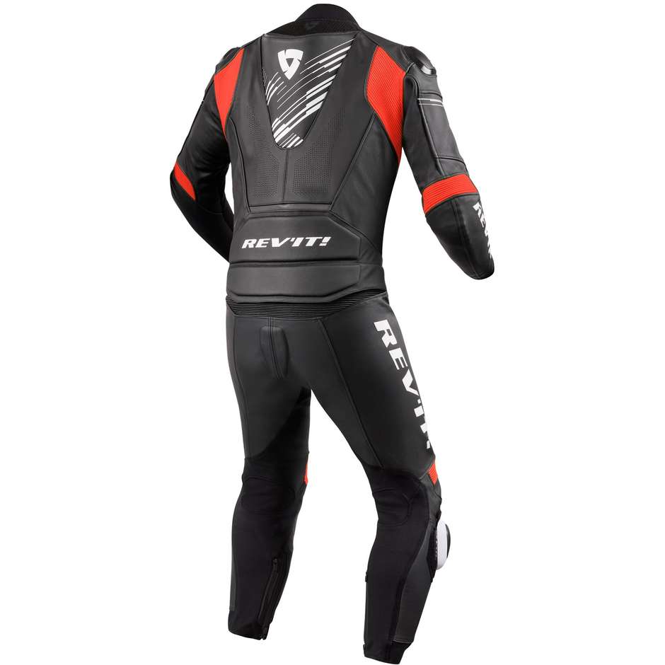 Rev'it APEX Divisible Motorcycle Suit Black Neon Red