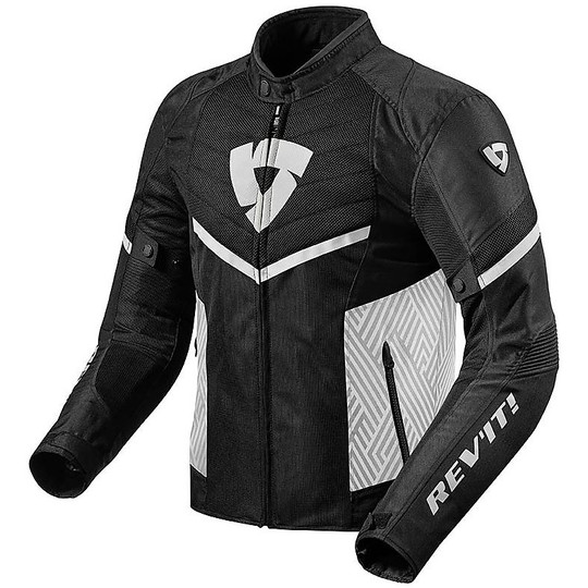 Rev'it ARC AIR Motorcycle Jacket In Perforated Fabric Black White