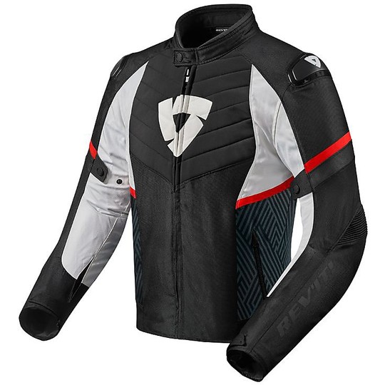 Rev'it ARC H2O Waterproof Fabric Motorcycle Jacket Black Red