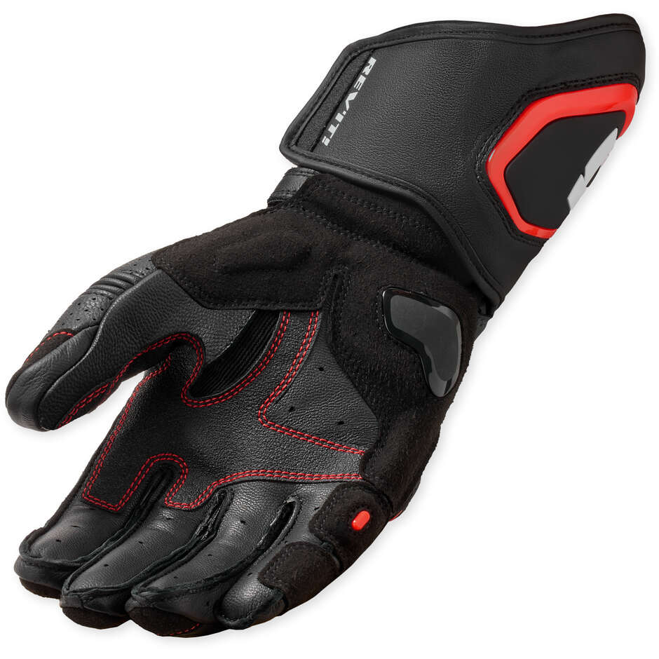 Rev'it Argon 3 Motorcycle Gloves Black Neon Red