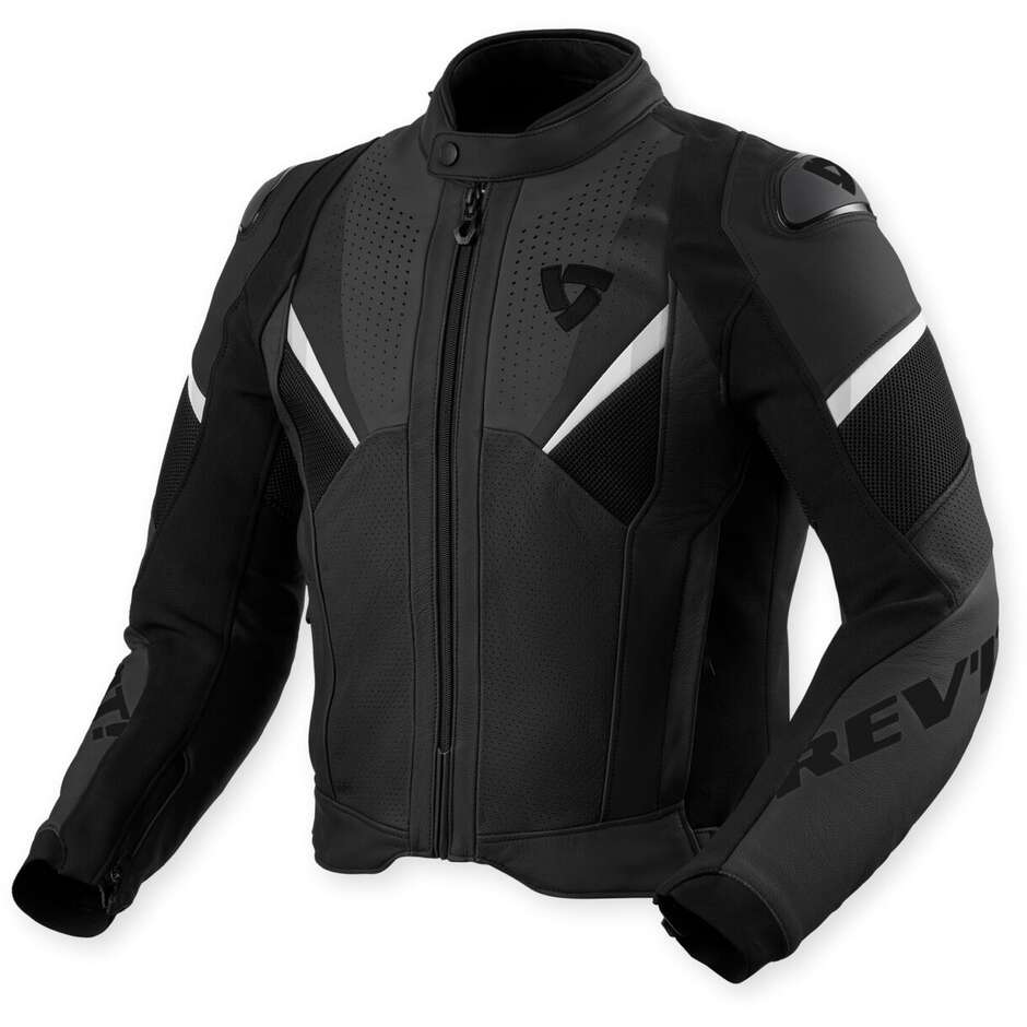 Rev'it Automate Black Leather Motorcycle Jacket