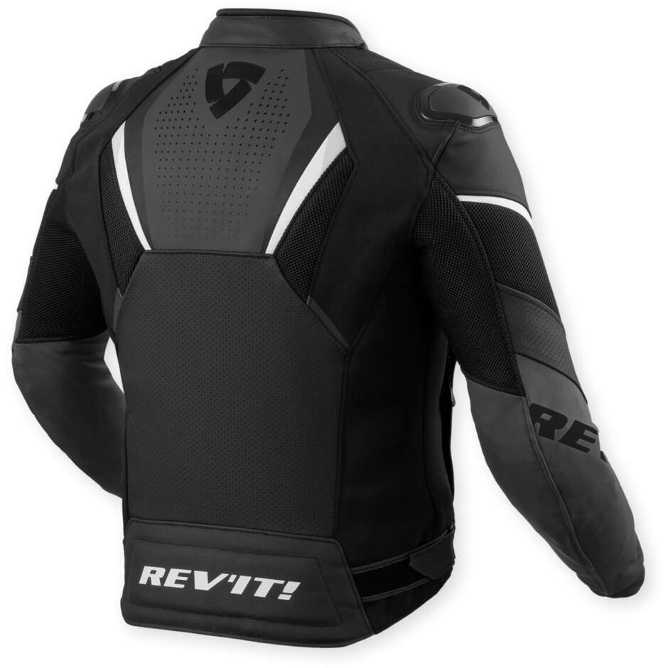 Rev'it Automate Black Leather Motorcycle Jacket