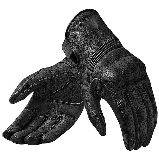 Rev'it AVION LADIES Black Perforated Custom Leather Motorcycle Gloves