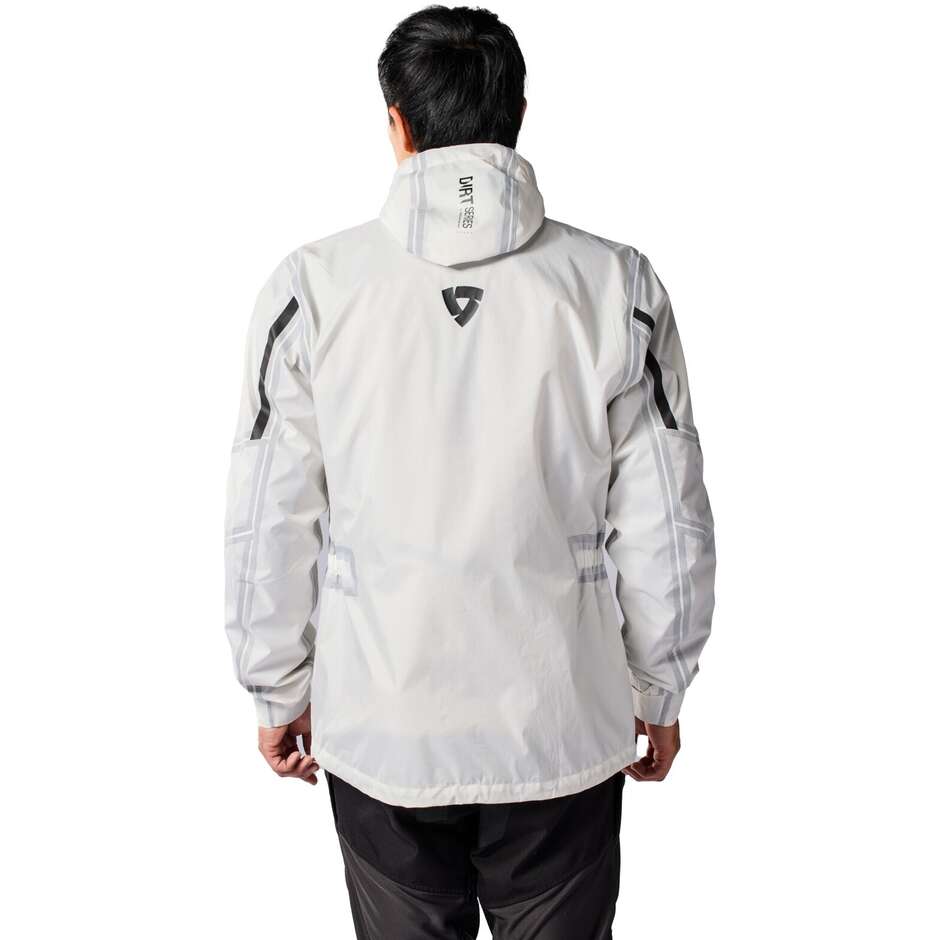 Rev'it Barrier 2 H2O Motorcycle Rain Jacket White