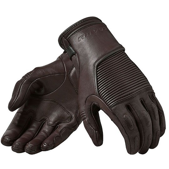 Rev'it BASTILLE Marroni Custom Leather Motorcycle Gloves