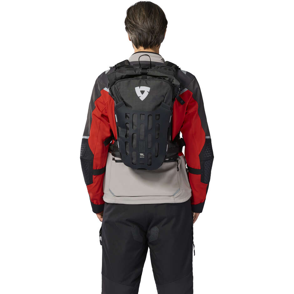 Rev'it Bauxite Motorcycle Backpack Grey Black
