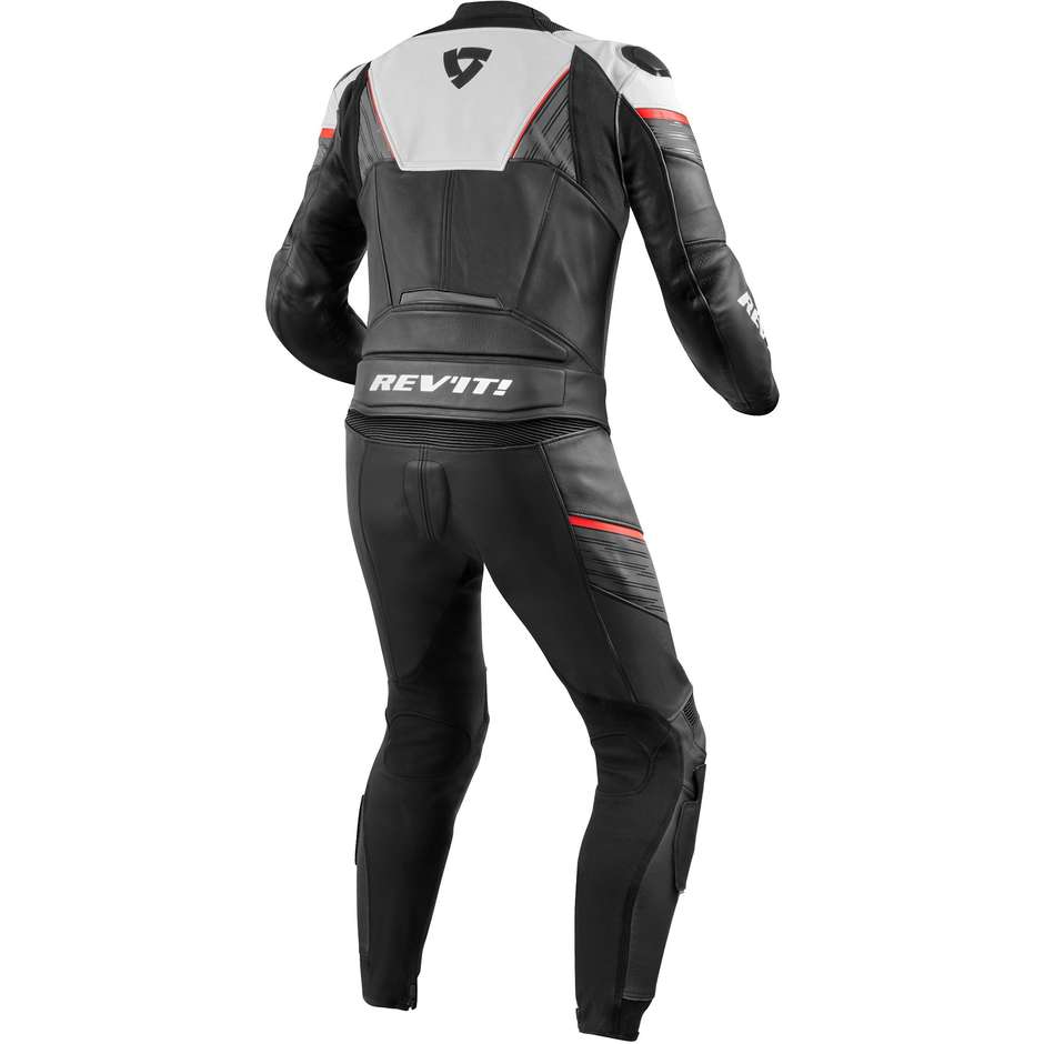 Rev'it BETA Divisible Motorcycle Suit White Neon Red