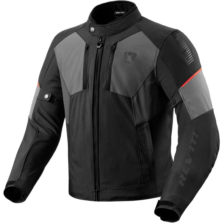 Rev'it CATALYST H2O Motorcycle Fabric Jacket Black Gray