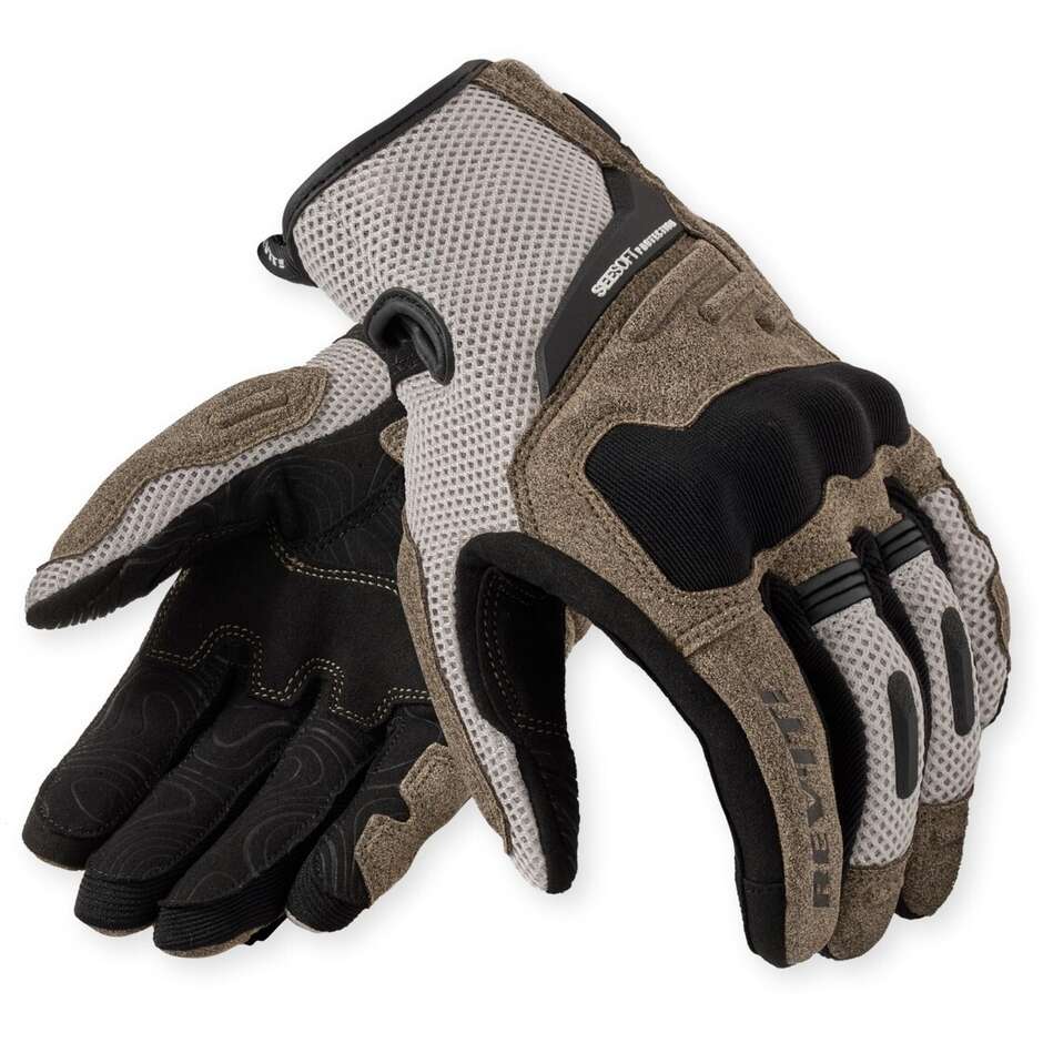 Rev'it Cavern Damen Motorradhandschuhe Sand Schwarz