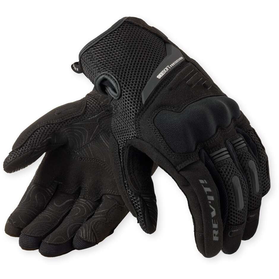 Rev'it Cavern Damen Motorradhandschuhe Schwarz