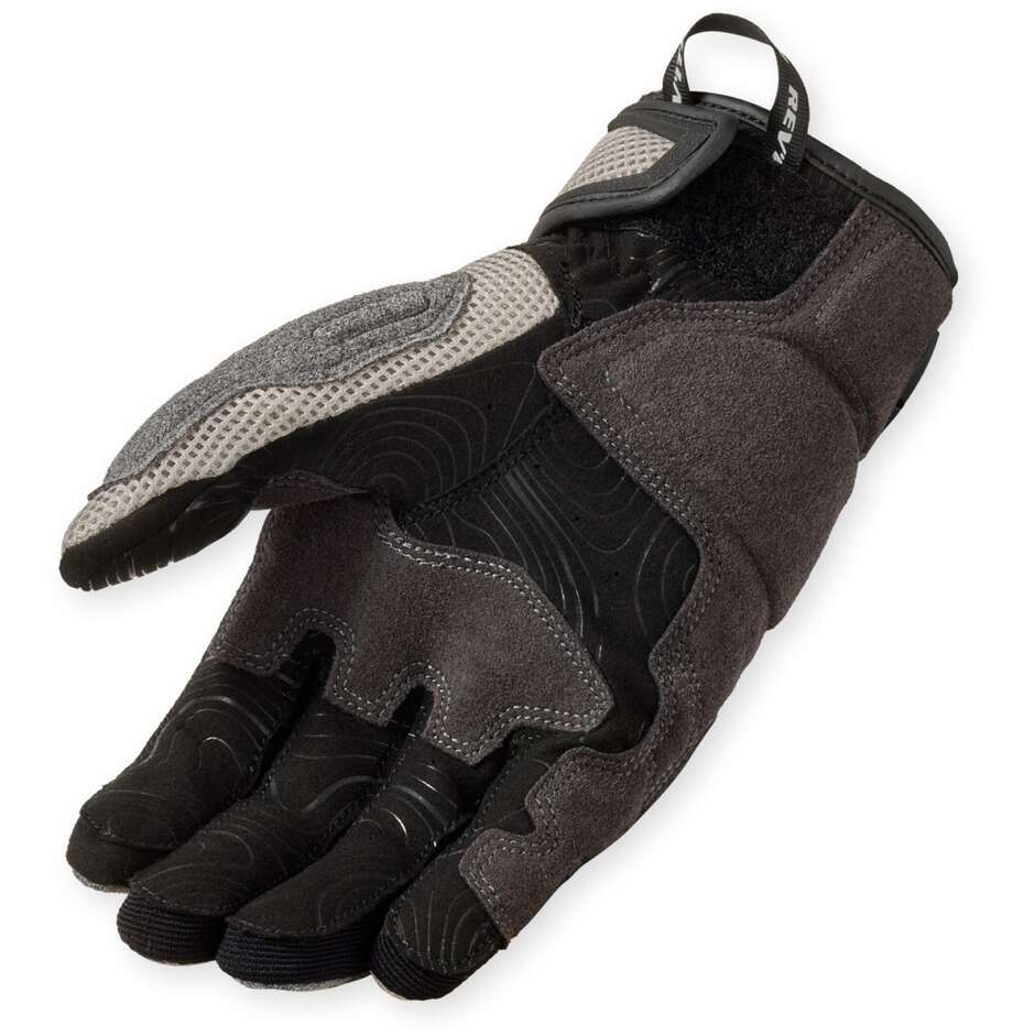 Rev'it Cavern Motorradhandschuhe Hellgrau Schwarz