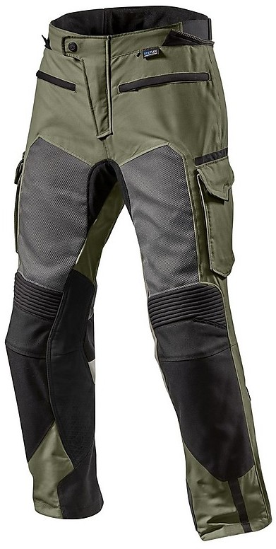 Rev'it CAYENNE PRO Motorcycle Pants In Perforated Fabric Green Black  Stretched For Sale Online 