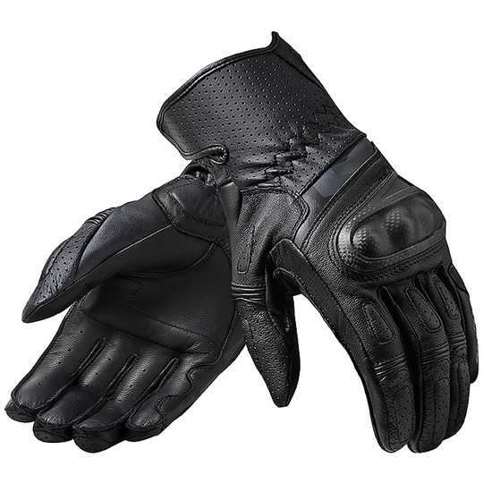 Rev'it CHEVRON 3 Black Perforated Leather Motorcycle Gloves