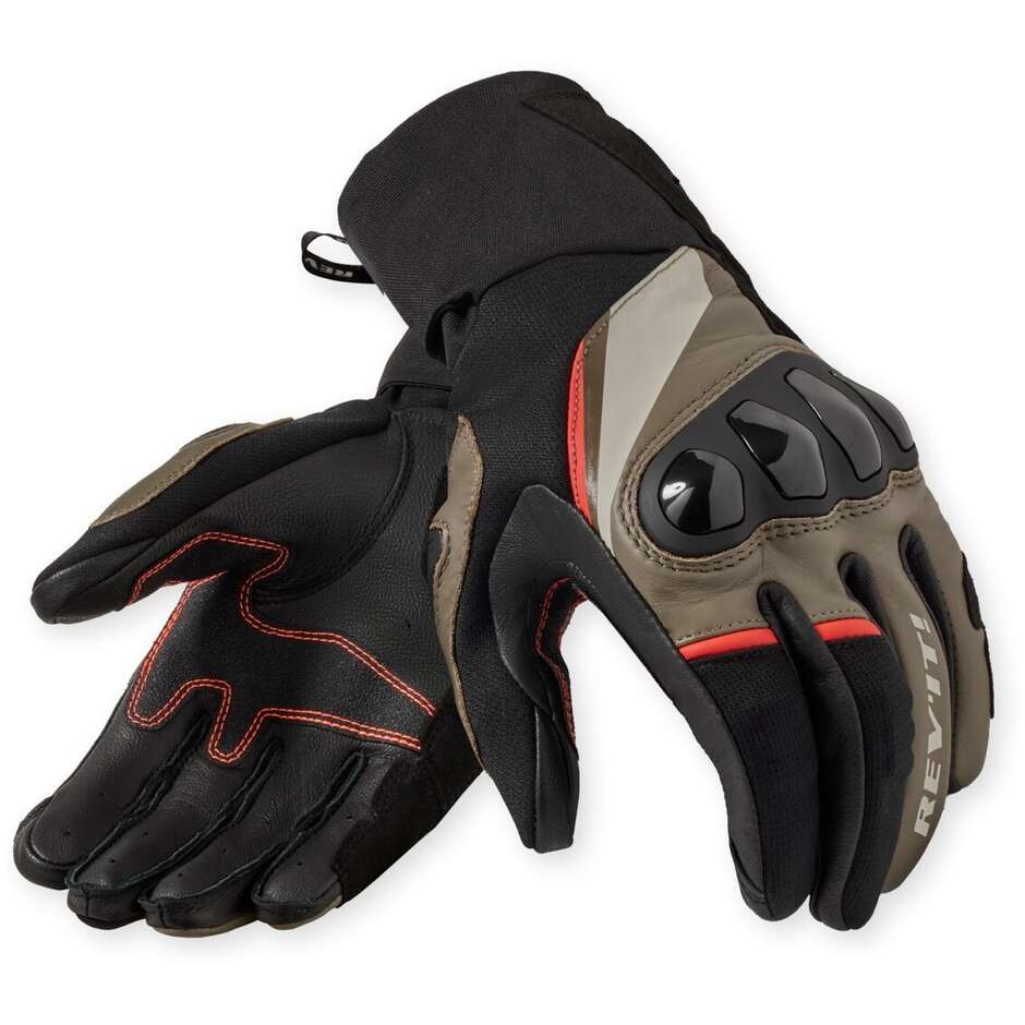 Rev'it Combustion Motorradhandschuhe Schwarz Braun