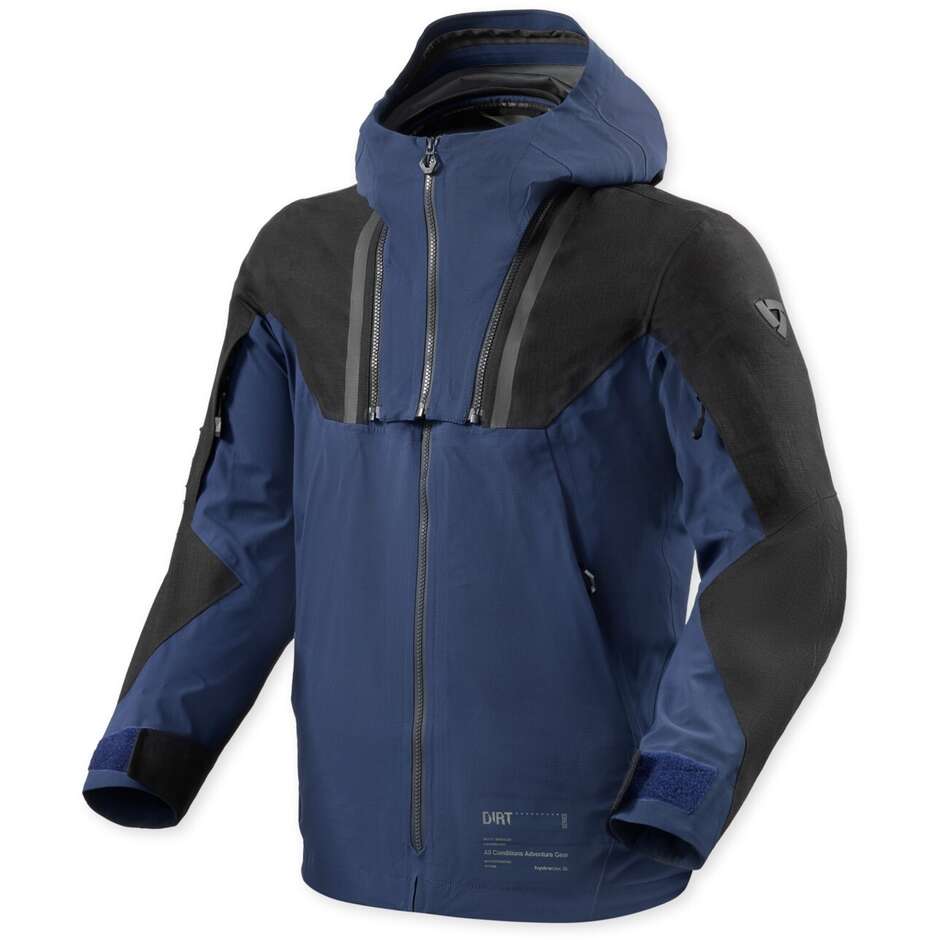 Rev'it Component 3 H2O Motorcycle Jacket Black Dark Blue