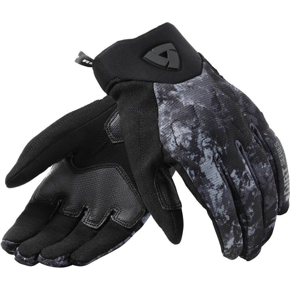 Rev'it CONTINENT Fabric Motorcycle Gloves Black Grey