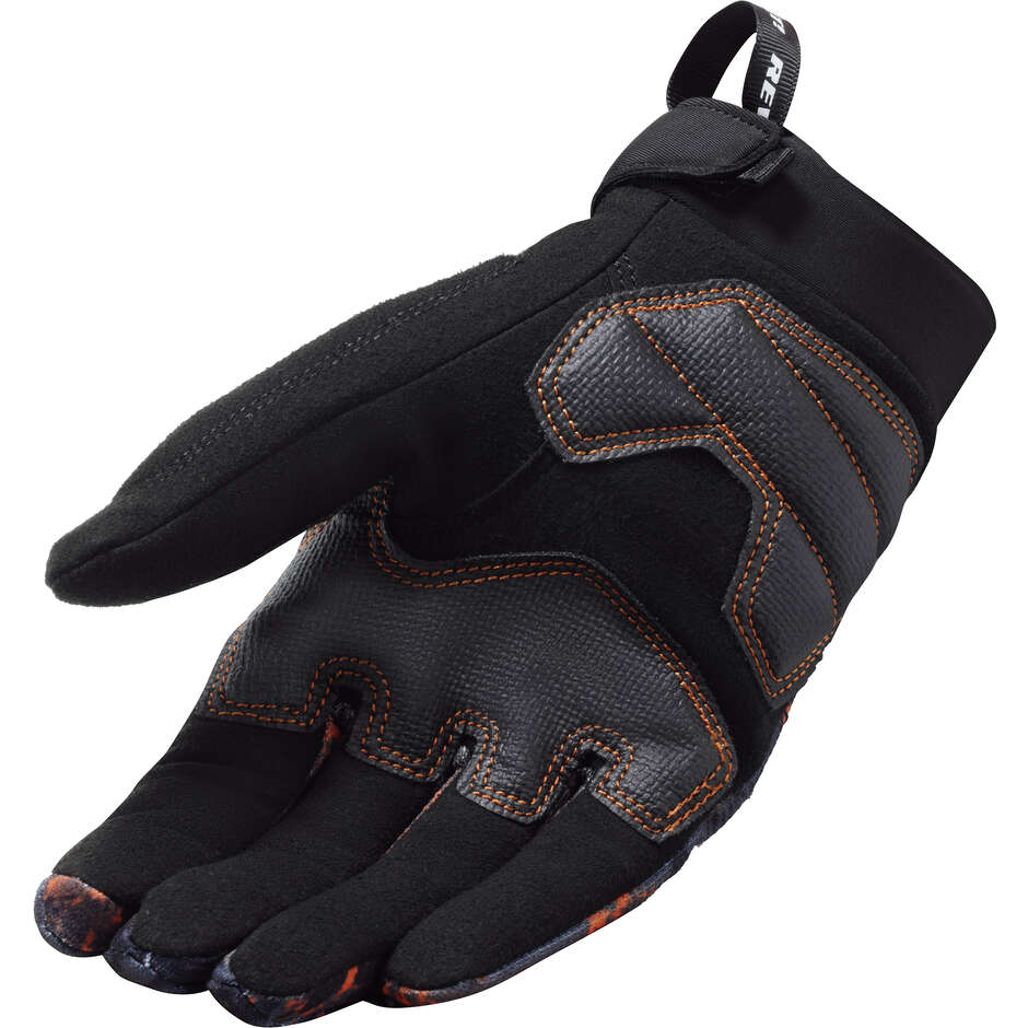 Rev'it CONTINENT Fabric Motorcycle Gloves Black Orange
