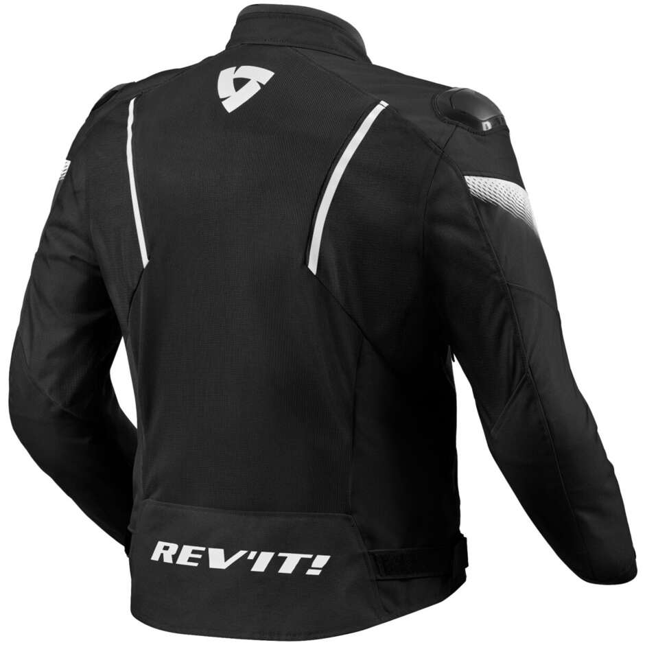 Rev'it CONTROL AIR H2O Fabric Motorcycle Jacket Black White