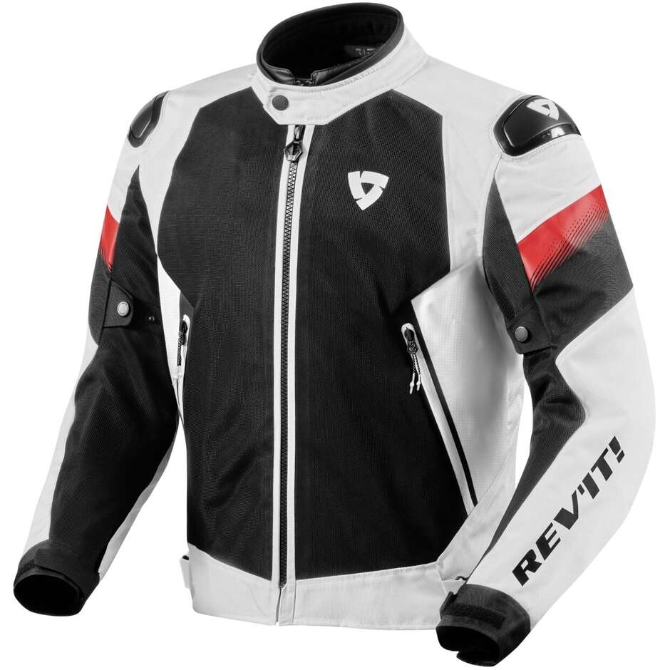 Rev'it CONTROL AIR H2O Fabric Motorcycle Jacket White Black
