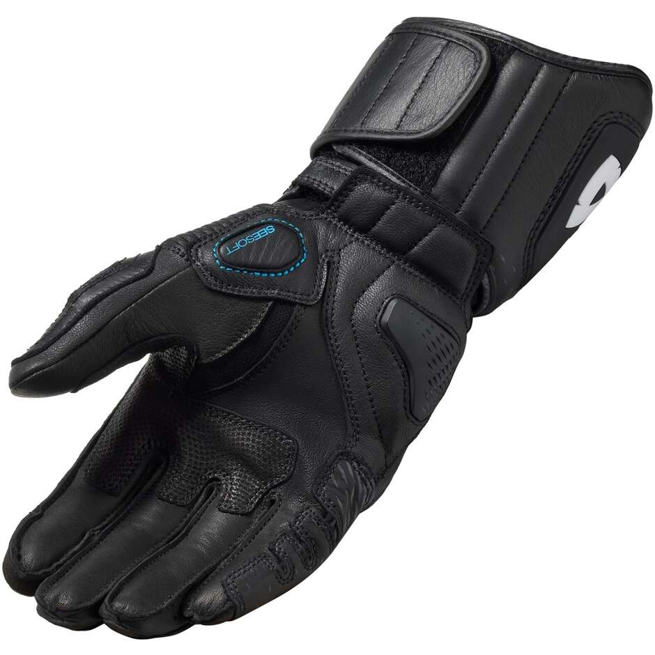 Rev'it CONTROL Leather Motorcycle Gloves Black