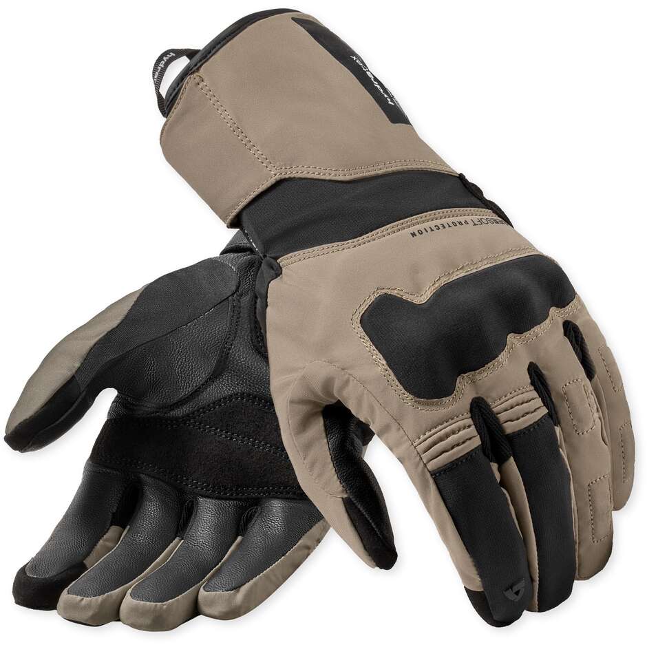 Rev'it Convergent H2O Motorradhandschuhe Sand Schwarz