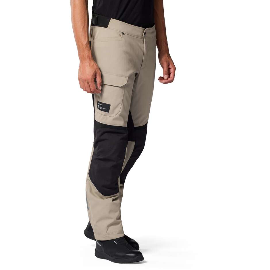 Rev'it Convergent H2O Motorradhose Sand Schwarz Kurz
