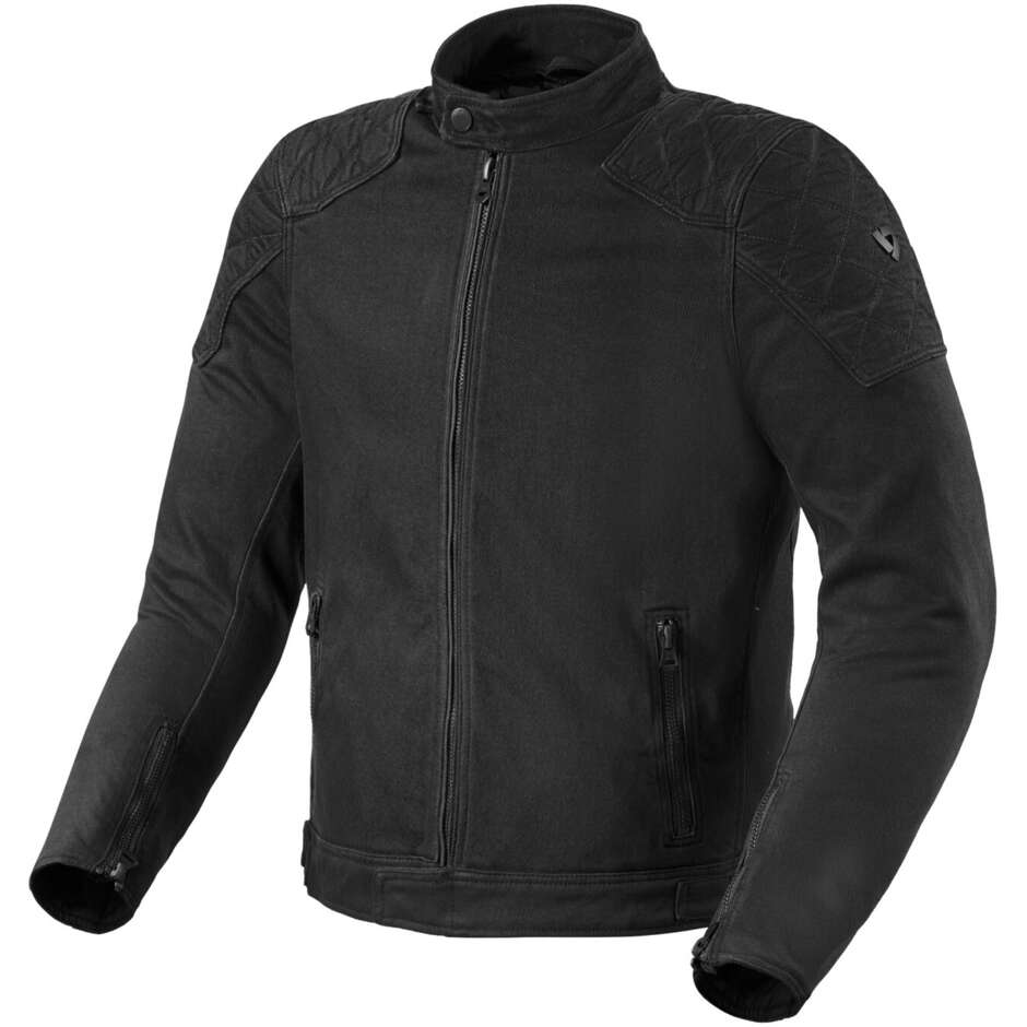Rev'it DALE Black Motorcycle Fabric Jacket