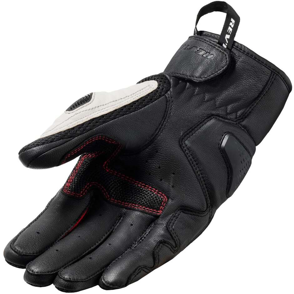 Rev'it DIRT 4 Leather Motorcycle Gloves Black Red