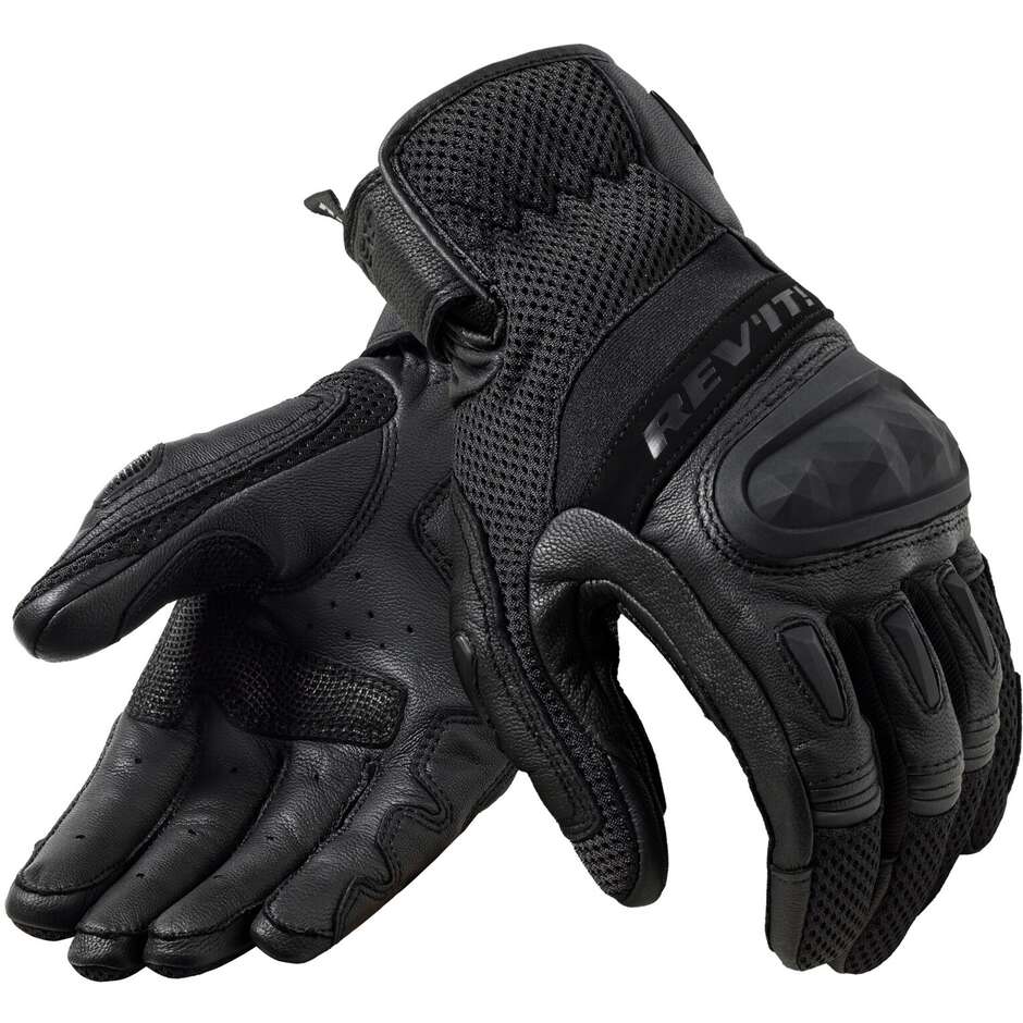 Rev'it DIRT 4 Motorradhandschuhe aus schwarzem Leder